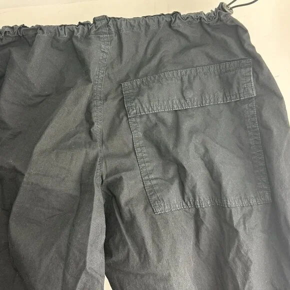 Iets Frans Urban Outfitters Baggy Tech Pants Trousers Solid Black Size Small